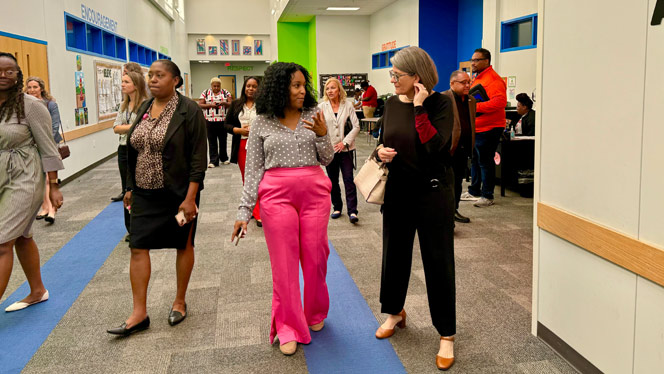 K-8 School in Lafayette: Mayor Boulet visits Willow Charter Academy.