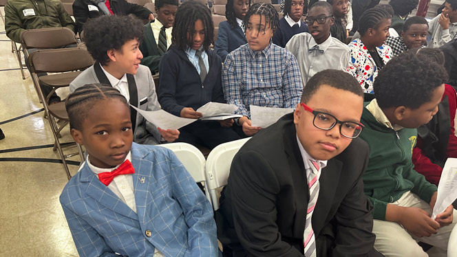 K-8 School in Brooklyn: Brooklyn Scholars students attend Future Billionaire's Brunch.