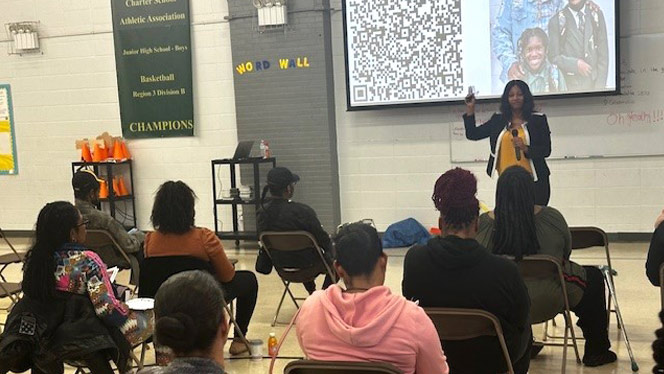 K-8 School in Brooklyn: Brooklyn Scholars parents attended Donuts with the Deans.