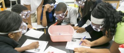 Students completing work