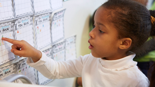 Student reading a book