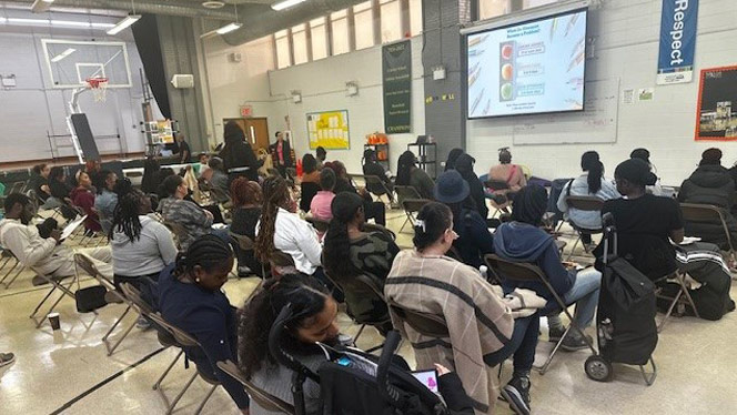 K-8 School in Brooklyn: Brooklyn Scholars parents attended Donuts with the Deans.