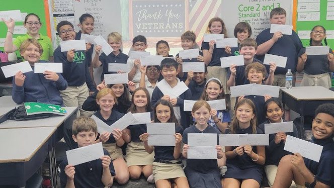 K-8 School in Summerfield: Summerfield students write letters to veterans.