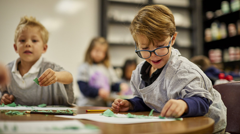 Student reading a book