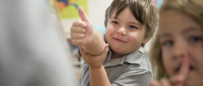 Students learning in classroom