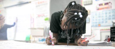 Student completing work