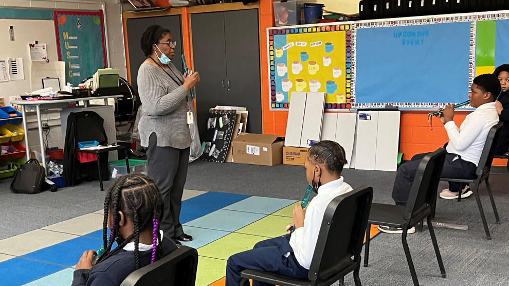 Westfield Teacher Helps Scholars Hit All the Right Notes in Connecting