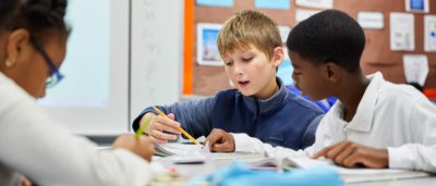 Students completing work