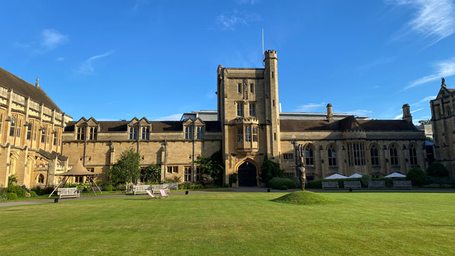 Charter School in Grand Rapids: Mansfield College in Oxford served as the lodging accommodations for the Oxford Scholars.