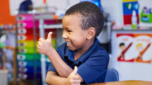 Student reading a book