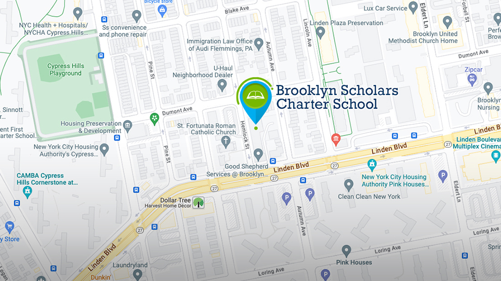 Map of Brooklyn Scholars Charter School