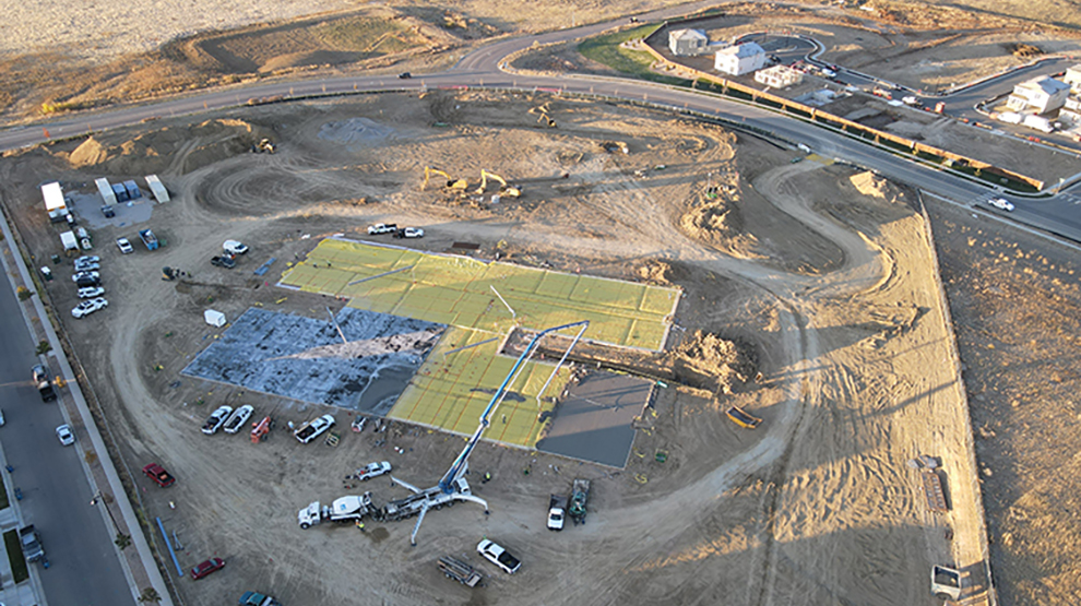 Ariel view of the Capstone building site.