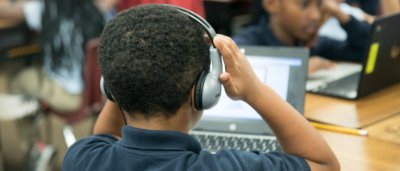 Student completing work