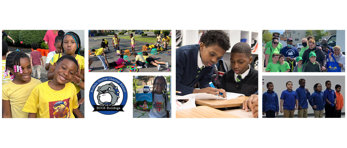 Photo collage of activities at Buffalo United