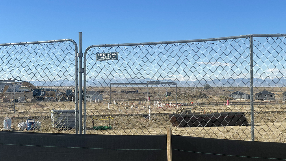 The building frame starting to go up for Capstone Academy in Colorado.