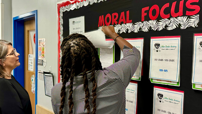 K-8 School in Lafayette: Mayor Boulet visits Willow Charter Academy.