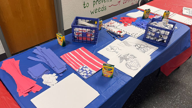 K-8 School in Winston-Salem: All materials were provided for the event.