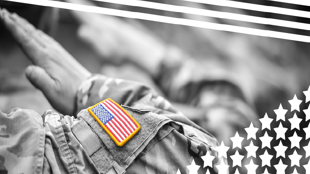 Military member saluting