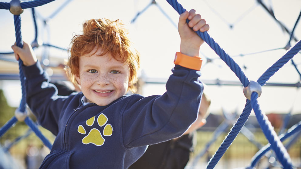 Student reading a book