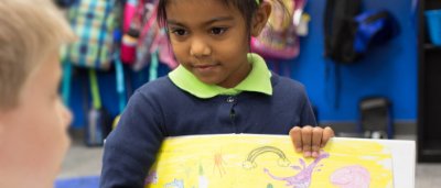 Students learning in classroom