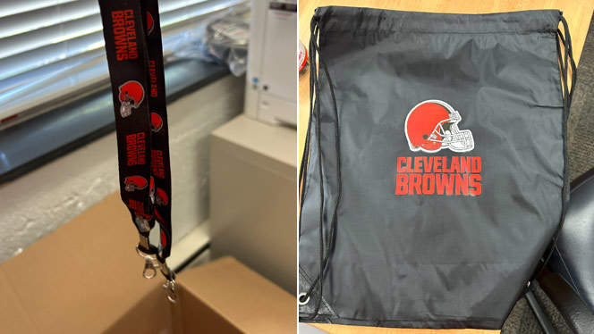 K-8 School in Euclid OH: Pinnacle receives Cleveland Browns swag for incentives.