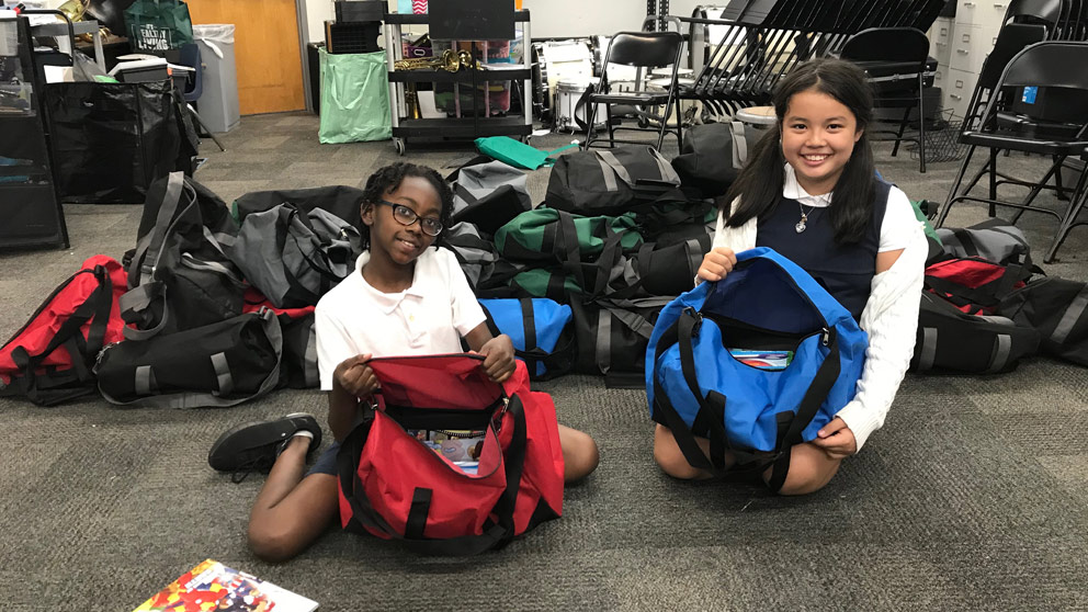 Research Triangle Charter Academy Donates Over 700 Items to Local